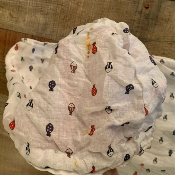 Forcynthia Beachwear linen with fish print swim hooded suit cover up women’s -S - Picture 7 of 7